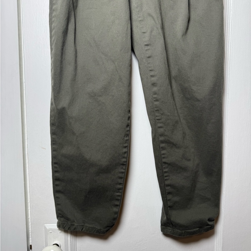 BCBGeneration High Rise Barrel Leg Elastic Waist Pant In Army Green Small - Picture 5 of 10